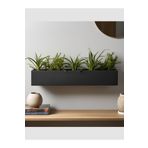 Dekor Modern Duvar Tipi Uzun Saksı – Mat Siyah (24.5X6.5CM)
