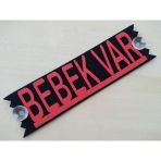 Dekor Plaka - Bebek Var Yazısı Kırmızı (27x8cm) Vantuzlu Keçe Süs (dekor Levha) Arabada Bebek Var
