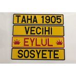 Dekor Plaka,Sari Plaka,Isimli Plaka,Plakalik,Isme Özel Plakalik 135612902