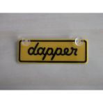 Dekor Sarı Plaka - Dapper (zarif) (22x7,5cm) Vantuzlu Pleksi (dekor Levha) Dekor Plaka