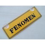 Dekor Sarı Plaka - Fenomen (22x7,5cm) Vantuzlu Pleksi (dekor Levha) Dekor Plaka