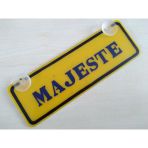 Dekor Sarı Plaka - Majeste ( 22x7.5cm) Vantuzlu Pleksi ( Dekor Levha) Dekor Plaka