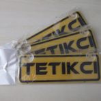 Dekor Sarı Plaka - Tetikçi (22x7,5cm) Vantuzlu Pleksi (dekor Levha) Dekor Plaka