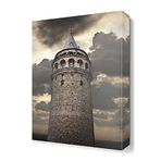 Dekor Sevgisi Bulutlar ve Galata Kulesi 60x40 cm Tablo