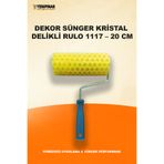 Dekor Sünger Kristal Delikli Rulo 1117 – 20 cm | Pürüzsüz ve Etkili Boya Uygulama