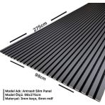 Dekor Var Akustik Slim Duvar Kaplama Paneli Antrasit MDF 100CM x 275CM Modern Tasarım ve Dekoratif Kullanım