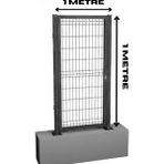 Dekorafence Kanatlı Hazır Panel Çit Kapı Antrasit - Bahçe Kapısı - Panel Tel Çit Kapı - 100cm*100cm