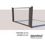 Dekorafence Panel Tel Çit Kapısı – Yaprak Menteşeli, Sürgü Kilitli Bahçe ve Alan Giriş Kapısı - H:100cm*L:100cm - Antrasit