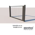 Dekorafence Panel Tel Çit Kapısı – Yaprak Menteşeli, Sürgü Kilitli Bahçe ve Alan Giriş Kapısı - H:120cm*L:100cm - Antrasit