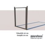 Dekorafence Panel Tel Çit Kapısı – Yaprak Menteşeli, Sürgü Kilitli Bahçe ve Alan Giriş Kapısı - H:150cm*L:100cm - Antrasit