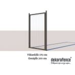 Dekorafence Panel Tel Çit Kapısı – Yaprak Menteşeli, Sürgü Kilitli Bahçe ve Alan Giriş Kapısı - H:170cm*L:100cm - Antrasit