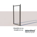 Dekorafence Panel Tel Çit Kapısı – Yaprak Menteşeli, Sürgü Kilitli Bahçe ve Alan Giriş Kapısı - H:200cm*L:100cm - Antrasit