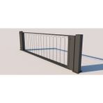 Dekorafence Panel Tel Çit Kapısı – Yaprak Menteşeli, Sürgü Kilitli Bahçe ve Alan Giriş Kapısı - H:60cm*L:100cm - Antrasit
