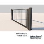 Dekorafence Panel Tel Çit Kapısı – Yaprak Menteşeli, Sürgü Kilitli Bahçe ve Alan Giriş Kapısı - H:80cm*L:100cm - Antrasit