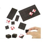 Dekorasyon 100 Adet Mıknatıs Magnet Dekoratif Buzdolabı Magneti Hediyelik Magnet 15 x 15 mm - Siyah