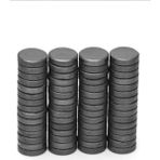 Dekorasyon 200 Adet Mıknatıs Dekoratif Buzdolabı Magneti Hediyelik Magnet - 16X3 MM - Siyah