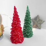 Dekoratif 2 Li Çam Ağacı Mum Yılbaşı Mumu Kokulu Mum Candles Flame - 2 Adet