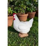 Dekoratif 35 cm Tavuk Biblo Obje Ev Balkon Bahçe Dekorasyon Heykel