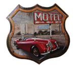 Dekoratif 3D Motel &Kırmızı Chevrolet Temalı Duvar Panosu