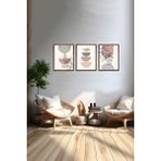 Dekoratif 3lü Tablo,ahşap Çerçeveli,soyut Tablo,duvar Tablo,duvar Susu,mutfak Tablo Cerceveli Tablo - 35 x 50