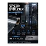 Dekoratif 5Mm Kareli Güvenlik Cam Film