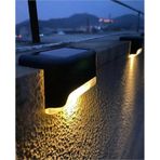 Dekoratif 8 Adet Köşebent Merdiven Veranda Solar Güneş Enerjili Led Lamba Dekor Bahçe Aydınlatma Çok Renkli