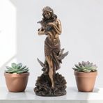 Dekoratif Afrodit Figürü Veronese Biblo – Mitolojik Tema Şık Salon Dekoru Poliresin Dekoratif Obje 11x9,5x28 cm