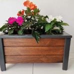 dekoratif ahşap çiçek saksısı 50x30x30