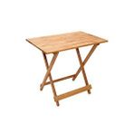 Dekoratif Ahşap Katlanır Masa Piknik Balkon Masası 70cm X 60cm Meşe