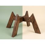 Dekoratif Ahşap Saksılık - Modern Dekoratif Bitki Saksı Altlığı 30 cm Çap (3 Farklı Renk Seçeneği) - Ceviz