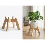 Dekoratif Ahşap Saksılık - Modern Dekoratif Bitki Saksı Altlığı 30 cm Çap (3 Farklı Renk Seçeneği)