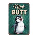 Dekoratif alıntı duvar sanatı Penguen Banyo Sabunu Pençelerinizi Yıkayın Metal Teneke Tabela Banyo Dekoru Çocuk Banyolarında Asmak İçin Mükemmel Plaj Evleri 20,3 x 30,48 cm metal tabela daire veya
