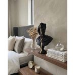 Dekoratif Apollo Büst Biblo – Antik Yunan Heykel Tarzı, Biblo Siyah Gold Lüks Salon Konsol Süs Objesi (polyester)