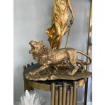 Dekoratif Aslan Biblo Büyük Boy BRONZ