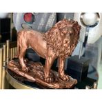 Dekoratif Aslanl Biblo Ev Ofis Heykal Polyester Bronz