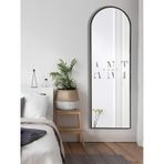 Dekoratif Ayna Oval Boy Ayna Duvar Aynası 180x60 Cm 180 X 60 Siyah Antno25s Siyah