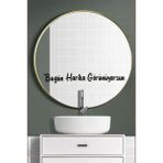 Dekoratif Ayna Sticker Bugün Harika Görünüyorsun Yazısı Motivasyon Cam Sticker - Siyah - 40 x 400 cm