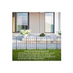 DEKORATİF BAHÇE ÇİTİ 10'LU SET 330CM MODEL - 1 SİYAH HOBİ BAHÇESİ, ÇİÇEK, SEBZE, MİNİ BAHÇE