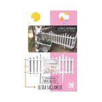Dekoratif Bahçe Çiti Bordür Plastik Çit 59 Cm Peyzaj Çiçek Koruma Panel Beyaz 20'li (11.8 Mt)
