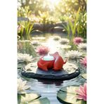 Dekoratif Balık Mumluk LED Tealight Gece Lambası 4 Renk PLA Biblo Kırmızı 10 x 11