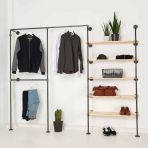 Dekoratif Borudan Raf Ve Askılık 150 Cm Rafno598