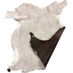 Dekoratif Boyalı Hafif Kusurlu Doğal Koyun Postu - 80X60 cm Koyun Postu - Seccadelik Koyun Postu - Pudra - 80 x 60 cm