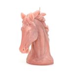 Dekoratif Büyük Soft Pembe At Mum (24 cm)