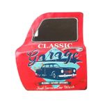 Dekoratif Classic Garage Temalı Kırmızı Araba Kapısı Ayna - Renkli - standart