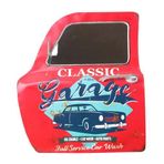 Dekoratif Classic Garage Temalı Kırmızı Araba Kapısı Ayna