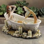 Dekoratif Denizkızı Figürü Veronese Biblo – Deniz Temalı Şık Salon Dekoru Poliresin Dekoratif Obje 22x13x13 cm