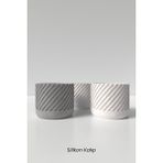 Dekoratif Desenli Büyük Beton Saksı Silikon Kalıp K9 - Büyük Beton Saksı Kalıbı - 1 Adet