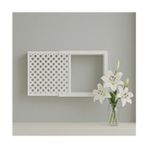 Dekoratif Duvara Asılabilir Sigorta ve Modem-Wifi Saklama Kutusu 25X35 cm Derinlik 11 cm - Beyaz