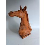 Dekoratif El Oyması Ahşap At Kafası 54x39x16cm (Teak Ağac-2)