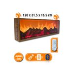 Dekoratif Elektrikli Yapay Şömine - 120x31.5x16.5 Cm - Farklı Renk Modları,kumandalı, Bluetooth Ses